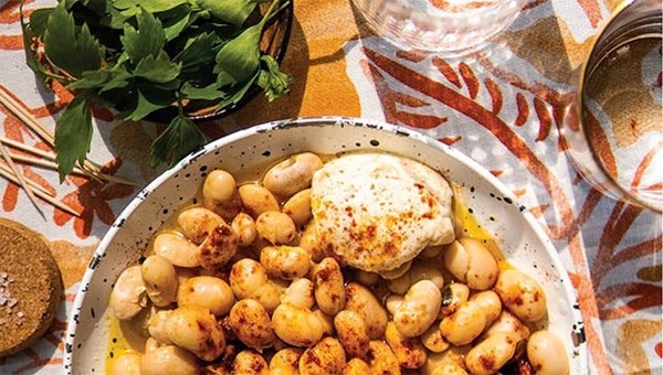 Dreamy white beans with smoky mayo