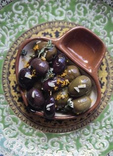 Dressed-up olives