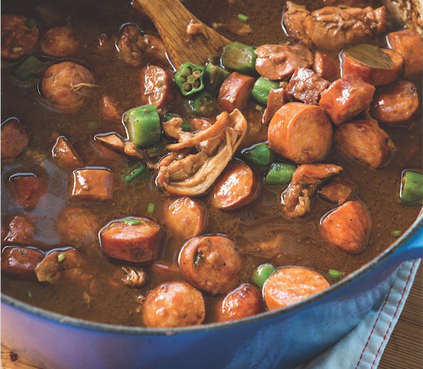 Drew's chicken and smoked sausage gumbo
