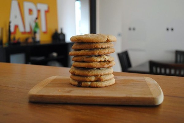 Dried apricot and white chocolate cookies