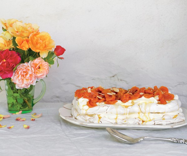 Dried apricot Pavlova