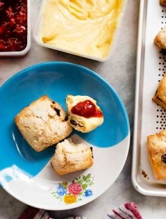 Dried cherry & yuzu scones