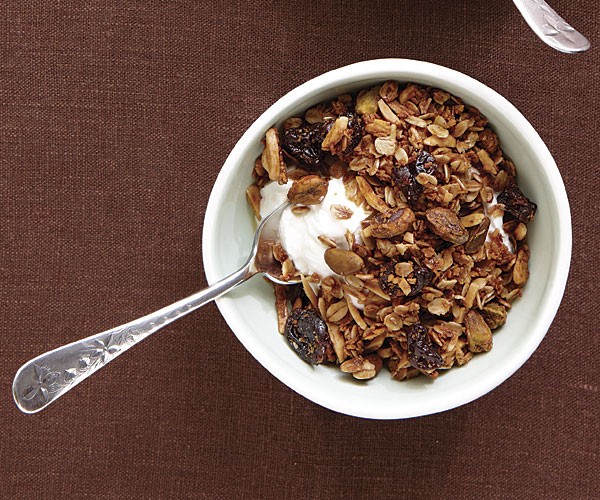 Dried cherry and coconut granola