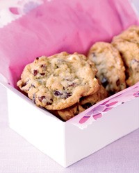 Dried cranberry and chocolate cookies