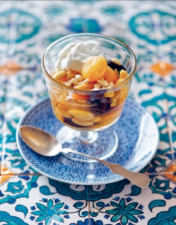 Dried fruit & nut compote with orange blossom water