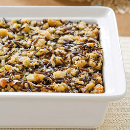 Dried fruit and nut wild rice dressing