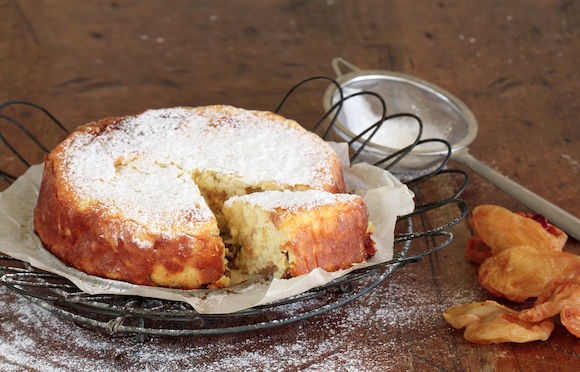 Dried pear & peach rice cake