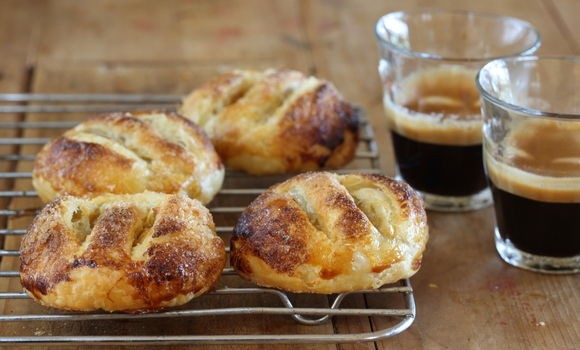 Dried pear and glace ginger Eccles cakes