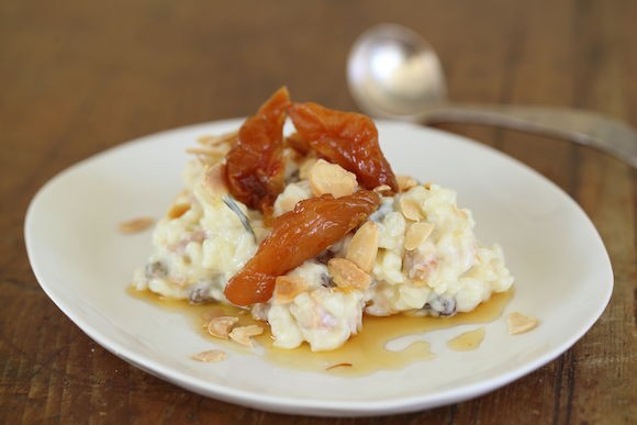 Dried pear rice pudding