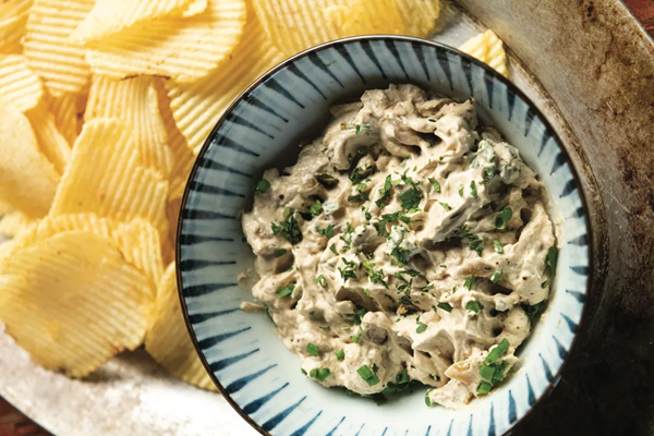 Dried porcini onion dip