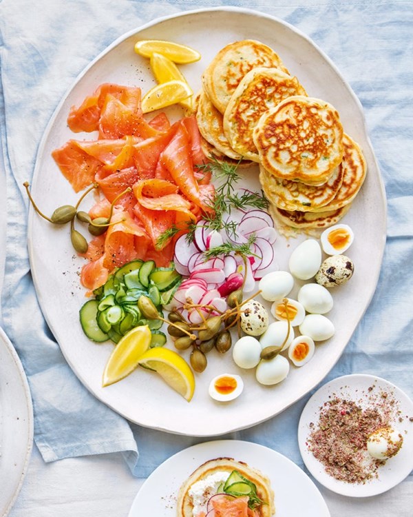 Drop scones with goat’s cheese & herbs 