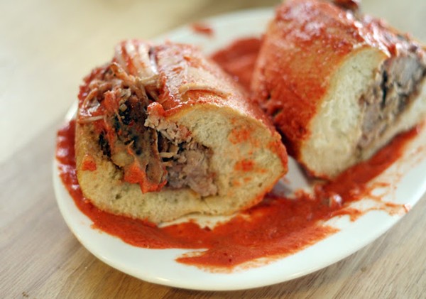 Drowned sandwich (Torta ahogada)