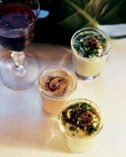 Drunken avocado soup shot