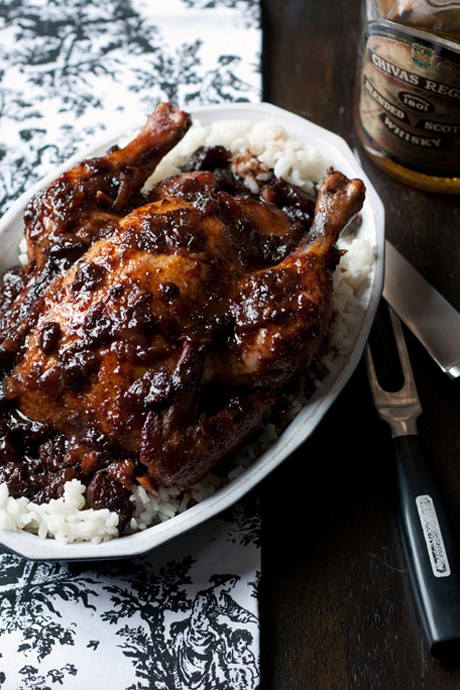 Drunken cherry chicken