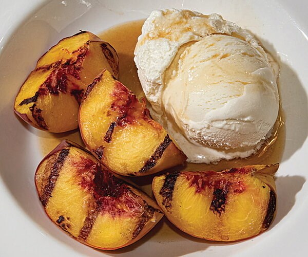 Drunken peaches and cream