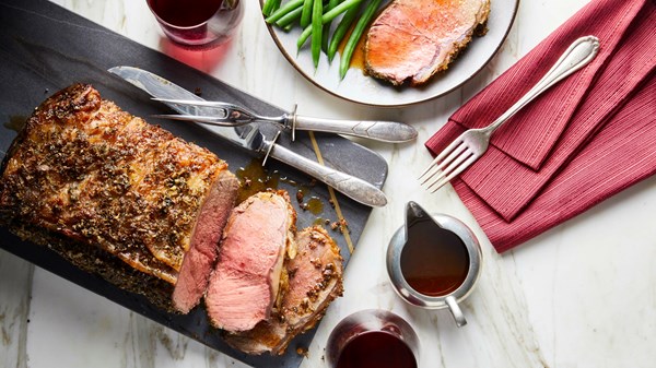 Dry-aged club roast with garlic, herbs, and beef jus [Katie Flannery]