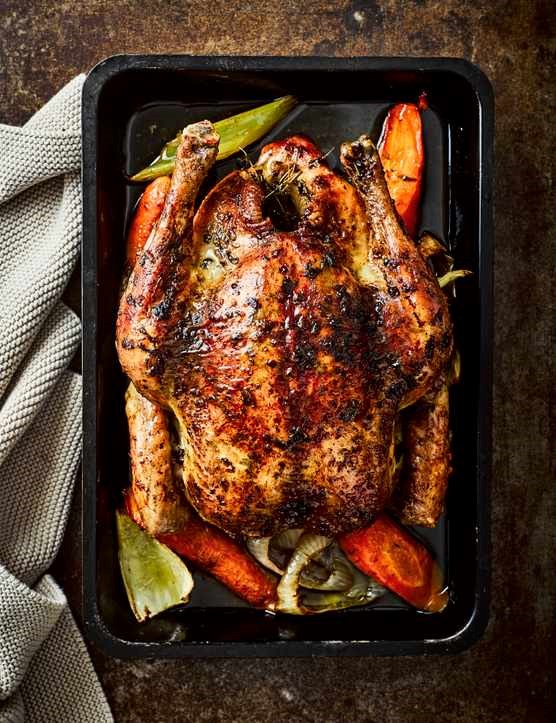 Dry-brine roast chicken
