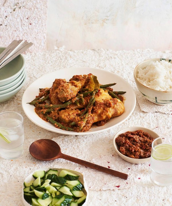 Dry chicken sambal curry
