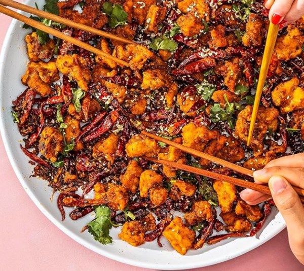 Dry chili chicken (Lazi ji)