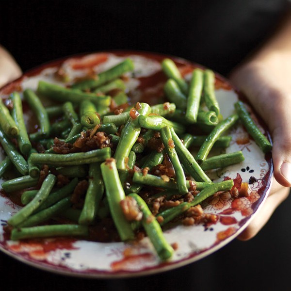 Dry-fried green beans (Gan bian siji)