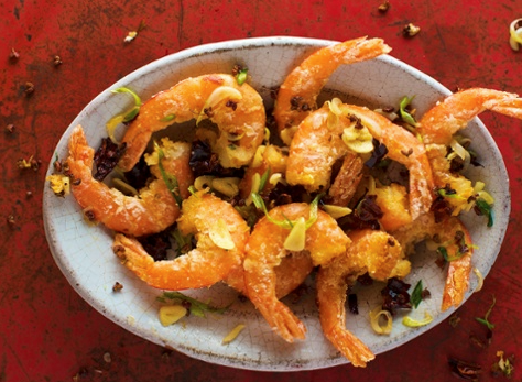 Dry-fried prawns