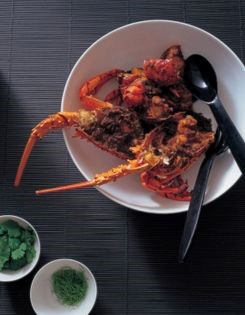 Dry lobster curry