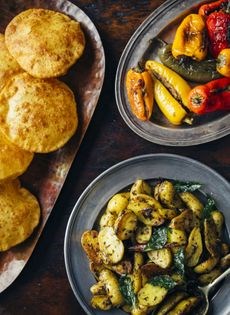 Dry potato curry (Batata nu shaak) [Heena Patel, Besharam]