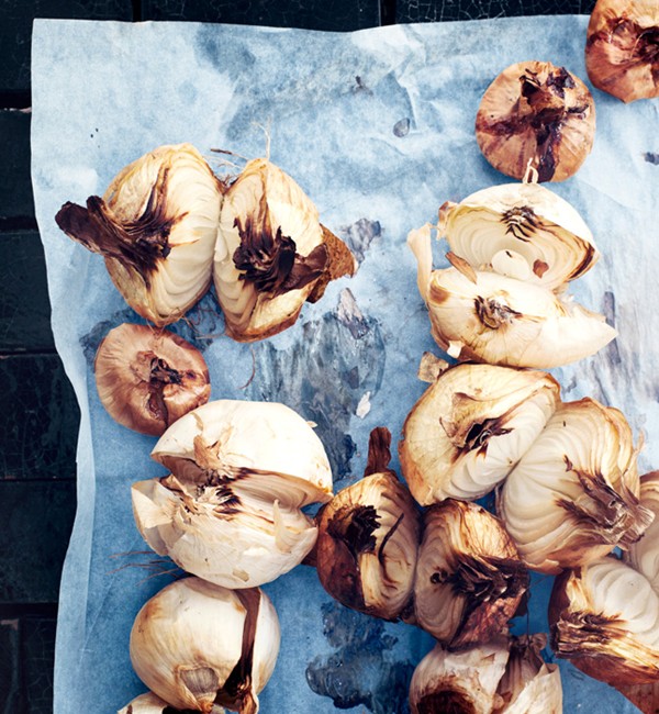 Dry-roasted brown butter onions