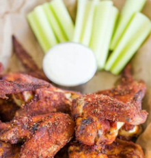 Dry-rubbed crispy baked chicken wings