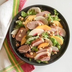 Duck & peach salad