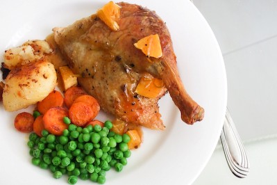 Duck a l'orange & duck fat roasted potatoes