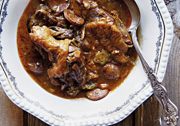 Duck and andouille gumbo