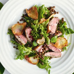 Duck and lentil salad