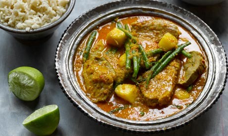 Duck and mango curry plus lemon and curry leaf rice
