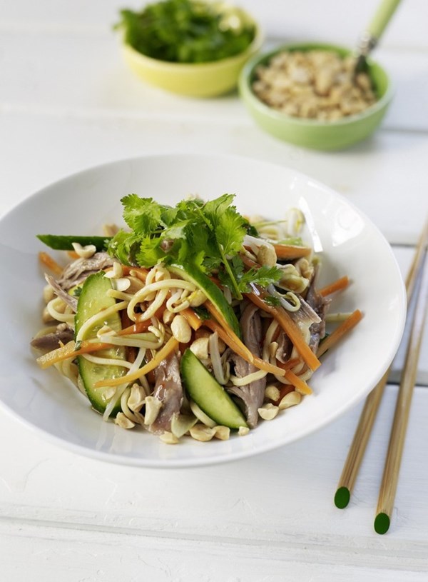 Duck and noodle salad with sweet chilli dressing