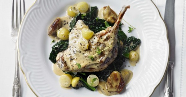 Duck and shallots au vin