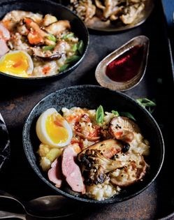 Duck and shiitake congee [Graham Steinruck]