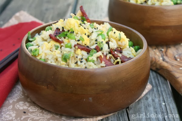 Duck bacon fried rice