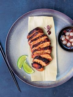 Duck breast robata with pickled pearl onions & sansho pepper vinaigrette 