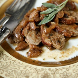 Duck breast with brandied fig sauce