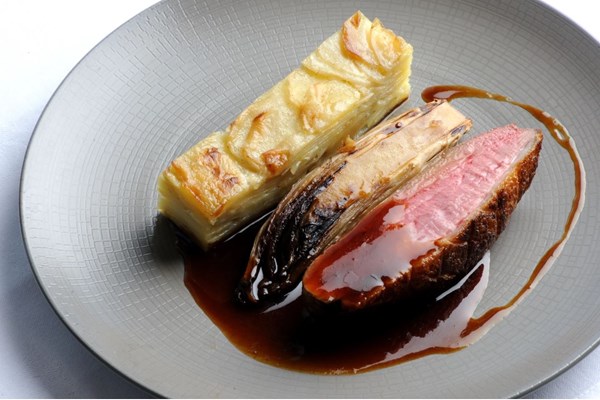 Duck breast with chicory & potato Dauphinoise [Josh Eggleton]