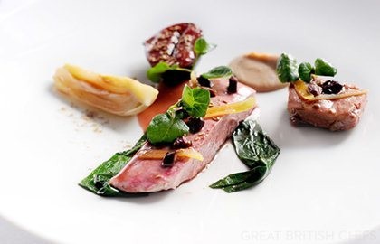 Duck breast with confit fig, fennel and five spice