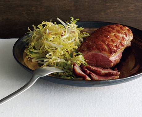 Duck breast with frisée salad and Port vinaigrette
