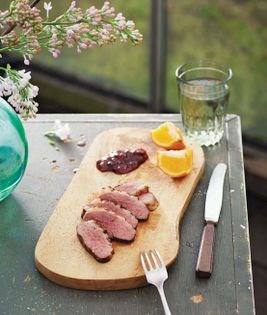 Duck breast with orange and thyme