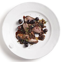 Duck breast with saba and grapes