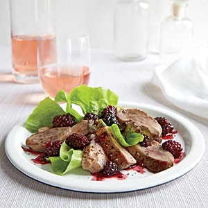 Duck breasts with blackberry-Port sauce