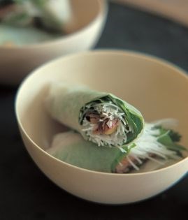 Duck confit spring rolls