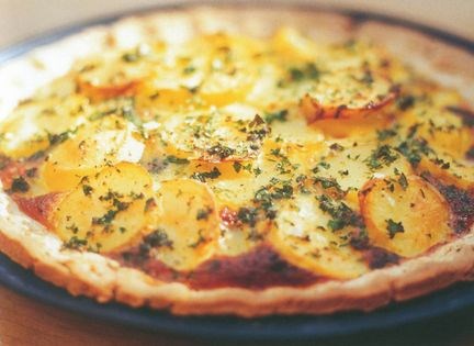Duck confit tart