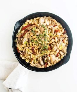 Duck confit with white beans and leeks