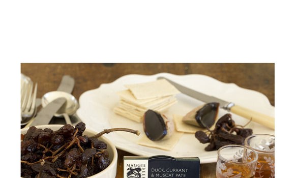 Duck, currant & muscat pate with sticky muscatels